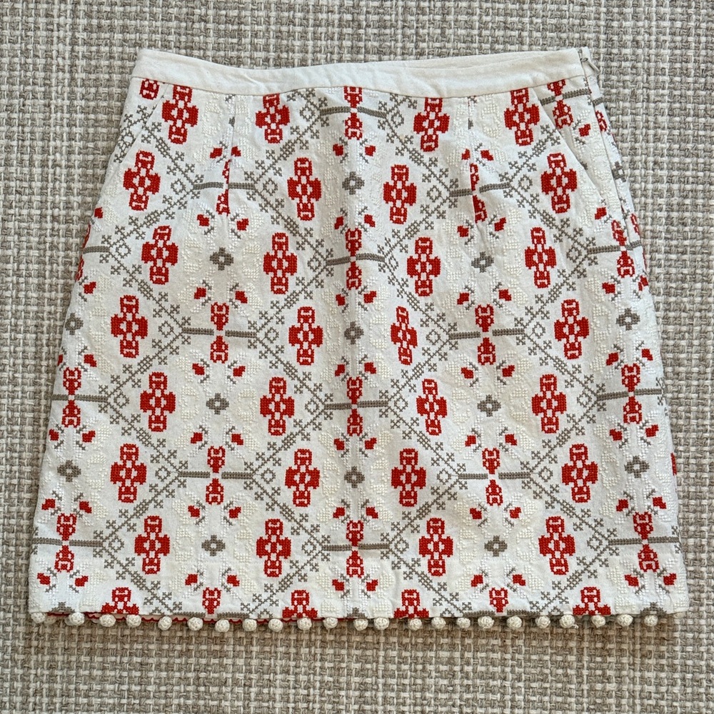 Maeve Anthropologie Nordic Skirt Women’s Size 6 Embroidered EUC